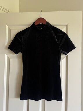 velvet mock neck